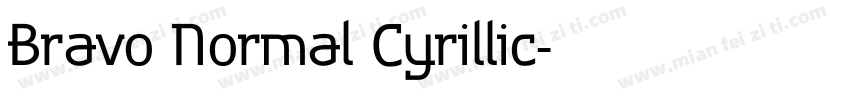 Bravo Normal Cyrillic字体转换